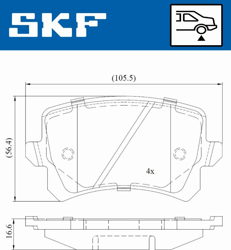 SKF VKBP 90023 - Bremžu uzliku kompl., Disku bremzes autodraugiem.lv