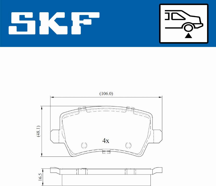 SKF VKBP 90027 - Bremžu uzliku kompl., Disku bremzes autodraugiem.lv