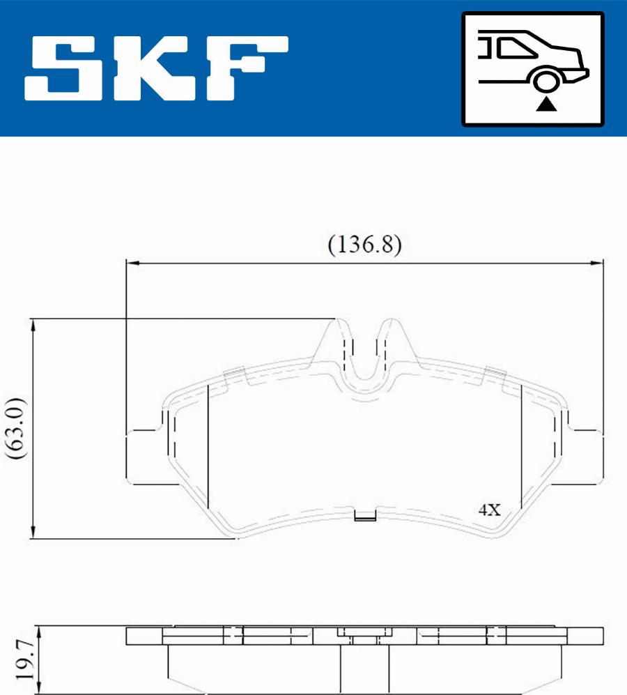 SKF VKBP 90071 E - Bremžu uzliku kompl., Disku bremzes autodraugiem.lv