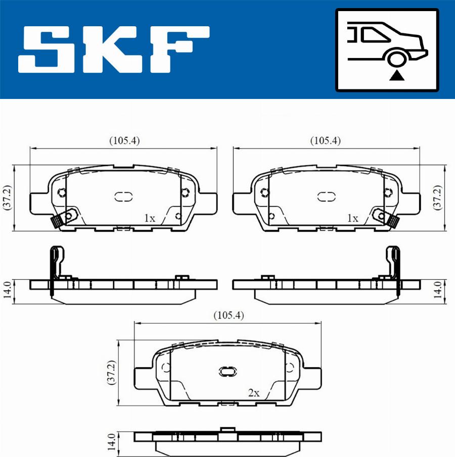 SKF VKBP 90107 A - Bremžu uzliku kompl., Disku bremzes autodraugiem.lv