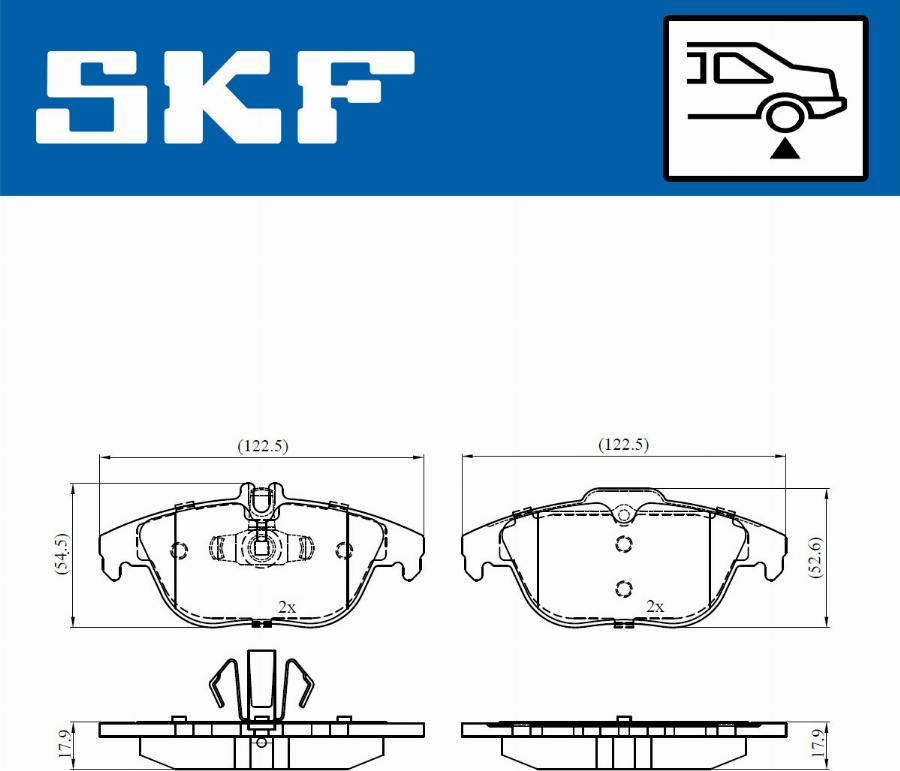 SKF VKBP 90114 - Bremžu uzliku kompl., Disku bremzes autodraugiem.lv