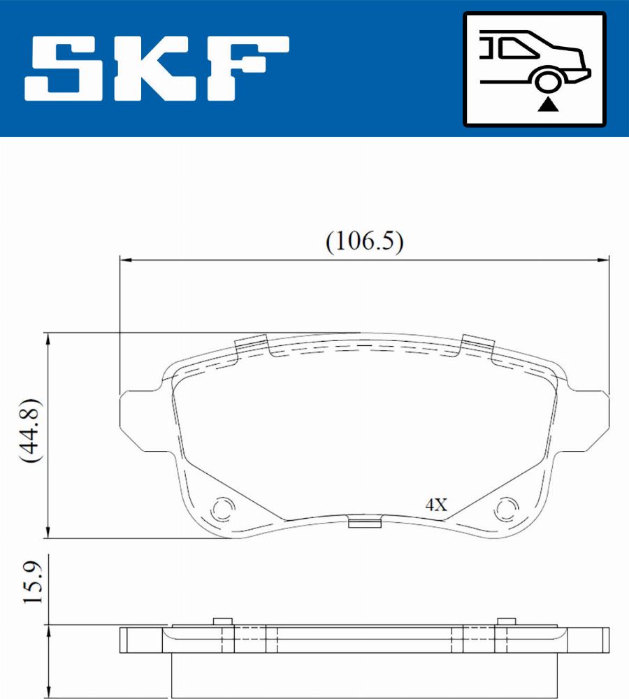 SKF VKBP 90134 - Bremžu uzliku kompl., Disku bremzes autodraugiem.lv