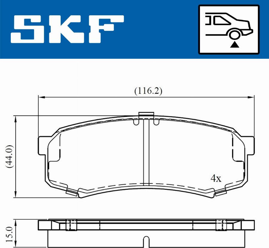 SKF VKBP 90136 - Bremžu uzliku kompl., Disku bremzes autodraugiem.lv