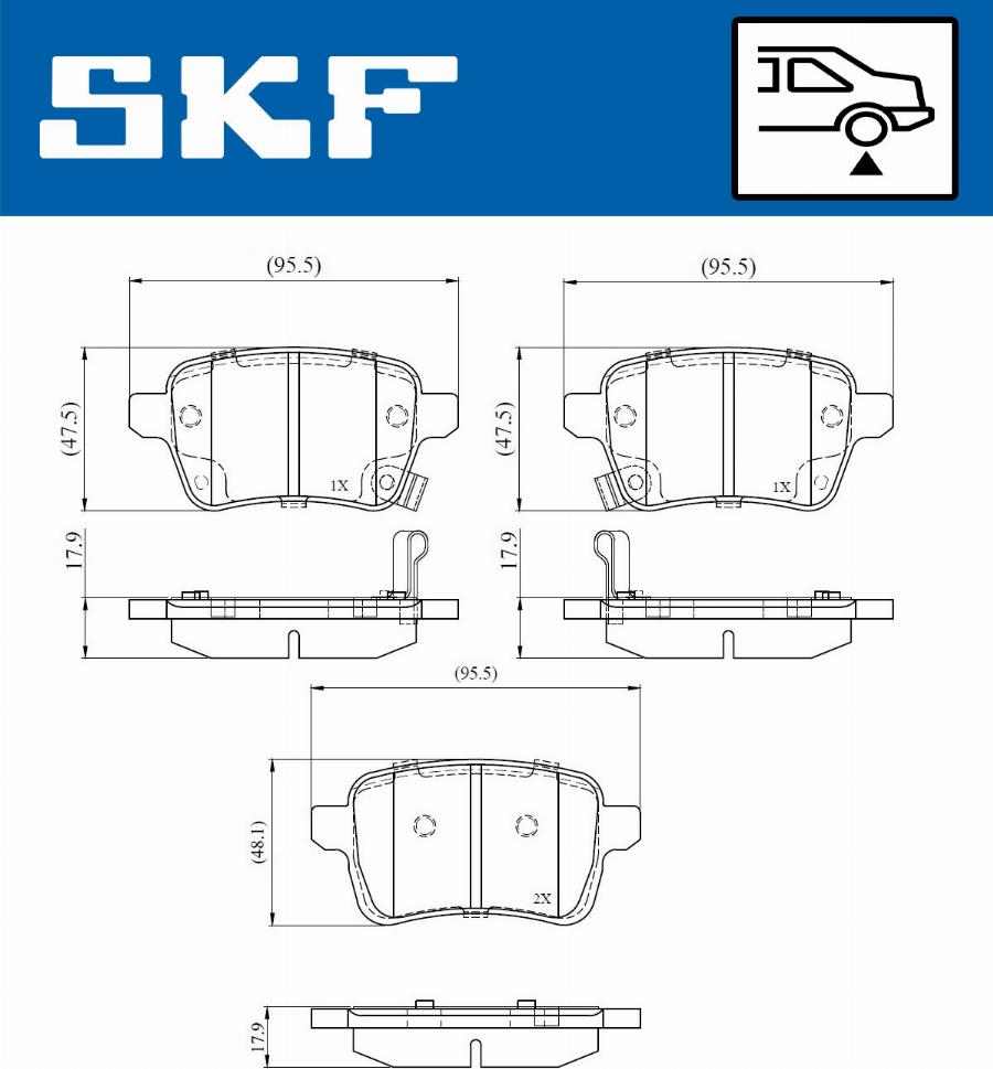 SKF VKBP 90846 A - Bremžu uzliku kompl., Disku bremzes autodraugiem.lv