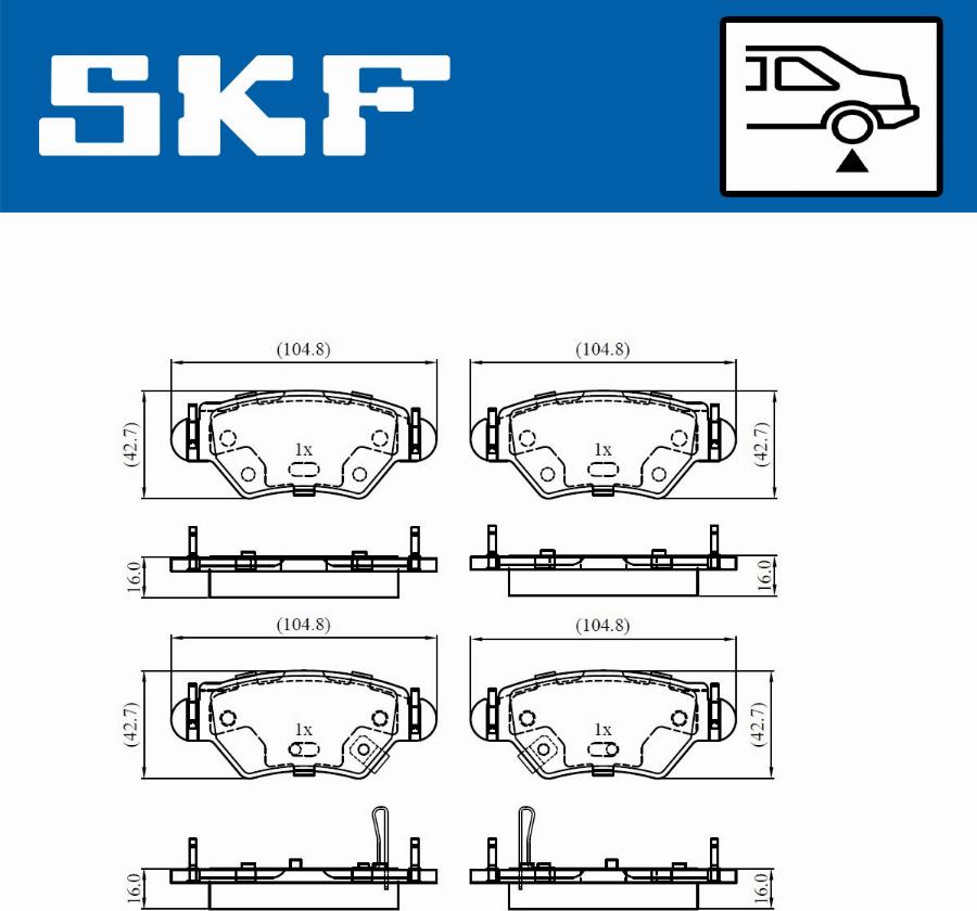 SKF VKBP 90806 A - Bremžu uzliku kompl., Disku bremzes autodraugiem.lv