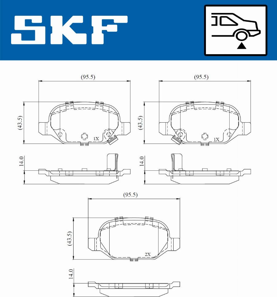 SKF VKBP 90808 A - Bremžu uzliku kompl., Disku bremzes autodraugiem.lv