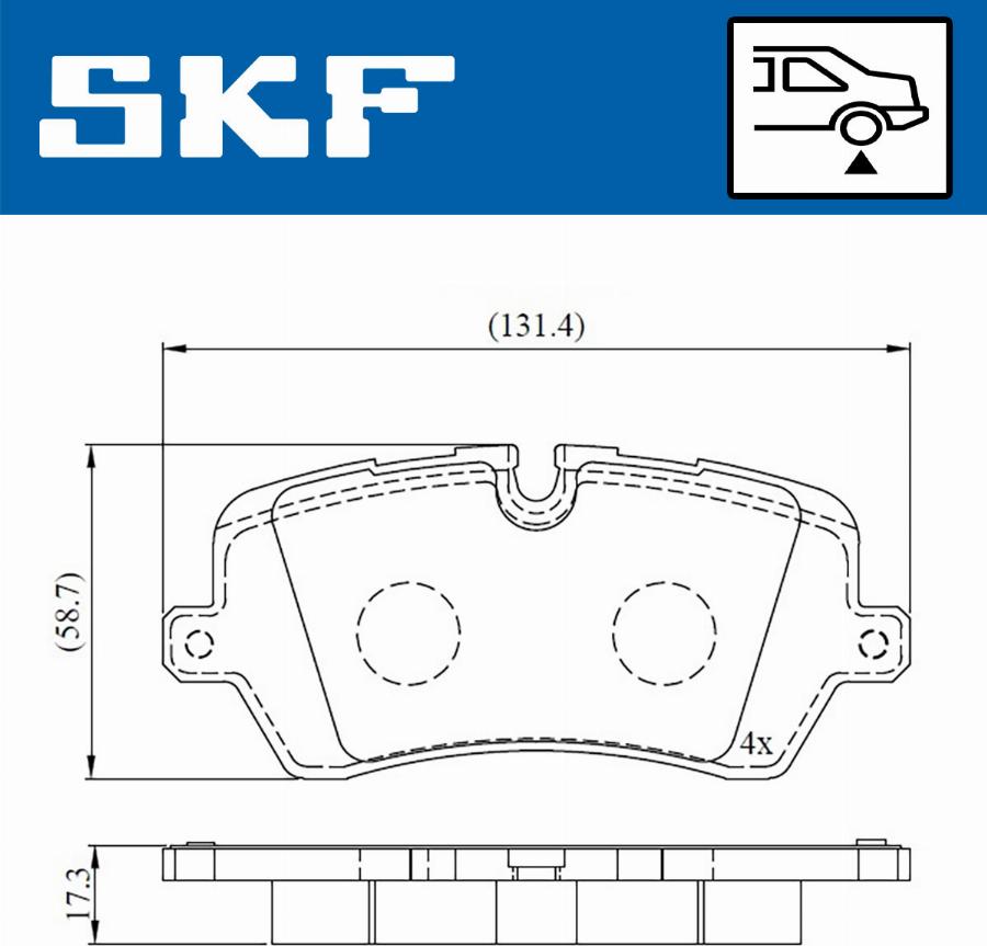 SKF VKBP 90396 - Bremžu uzliku kompl., Disku bremzes autodraugiem.lv