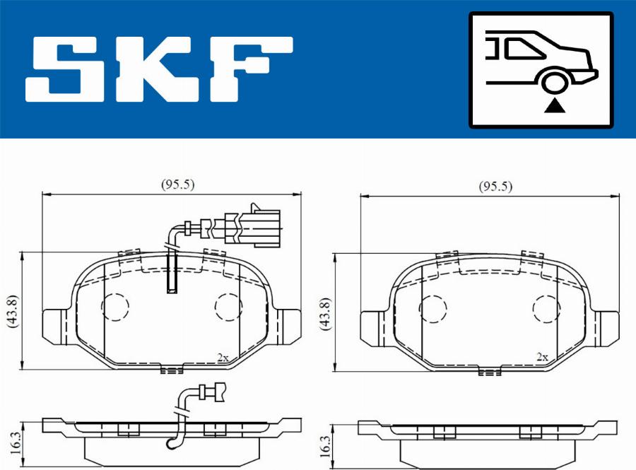 SKF VKBP 90398 E - Bremžu uzliku kompl., Disku bremzes autodraugiem.lv