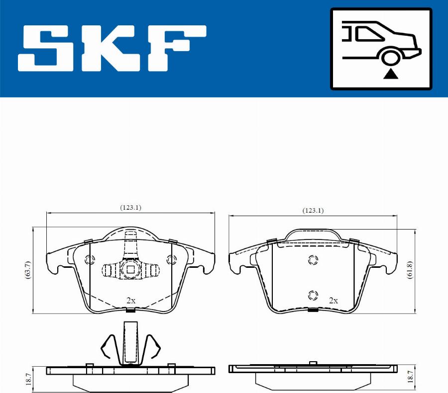 SKF VKBP 90392 - Bremžu uzliku kompl., Disku bremzes autodraugiem.lv