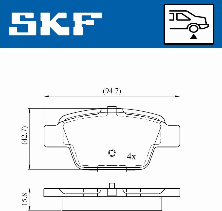 SKF VKBP 90315 - Bremžu uzliku kompl., Disku bremzes autodraugiem.lv