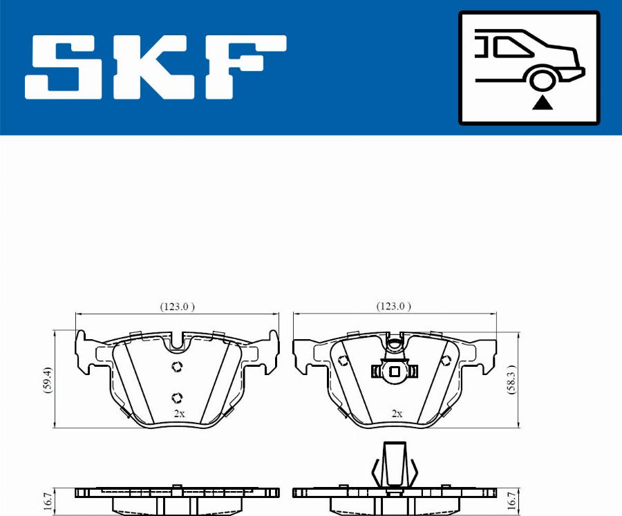 SKF VKBP 90316 - Bremžu uzliku kompl., Disku bremzes autodraugiem.lv