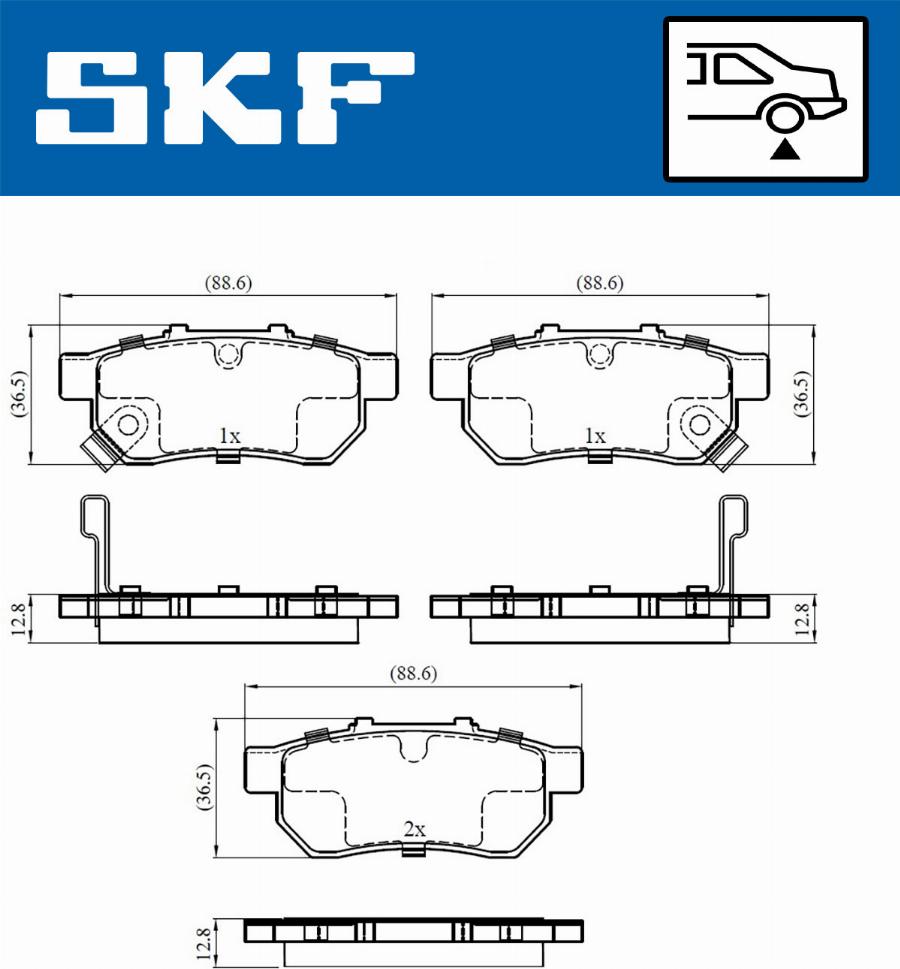 SKF VKBP 90381 A - Bremžu uzliku kompl., Disku bremzes autodraugiem.lv