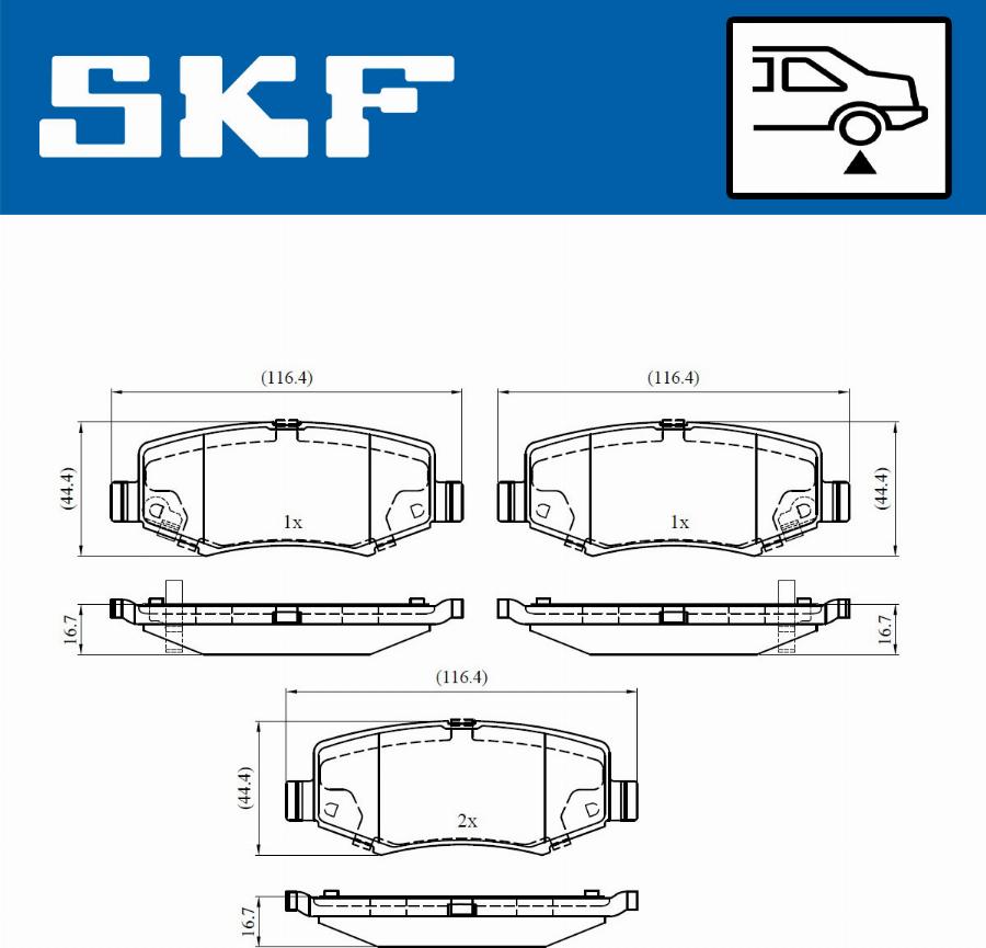 SKF VKBP 90374 A - Bremžu uzliku kompl., Disku bremzes autodraugiem.lv