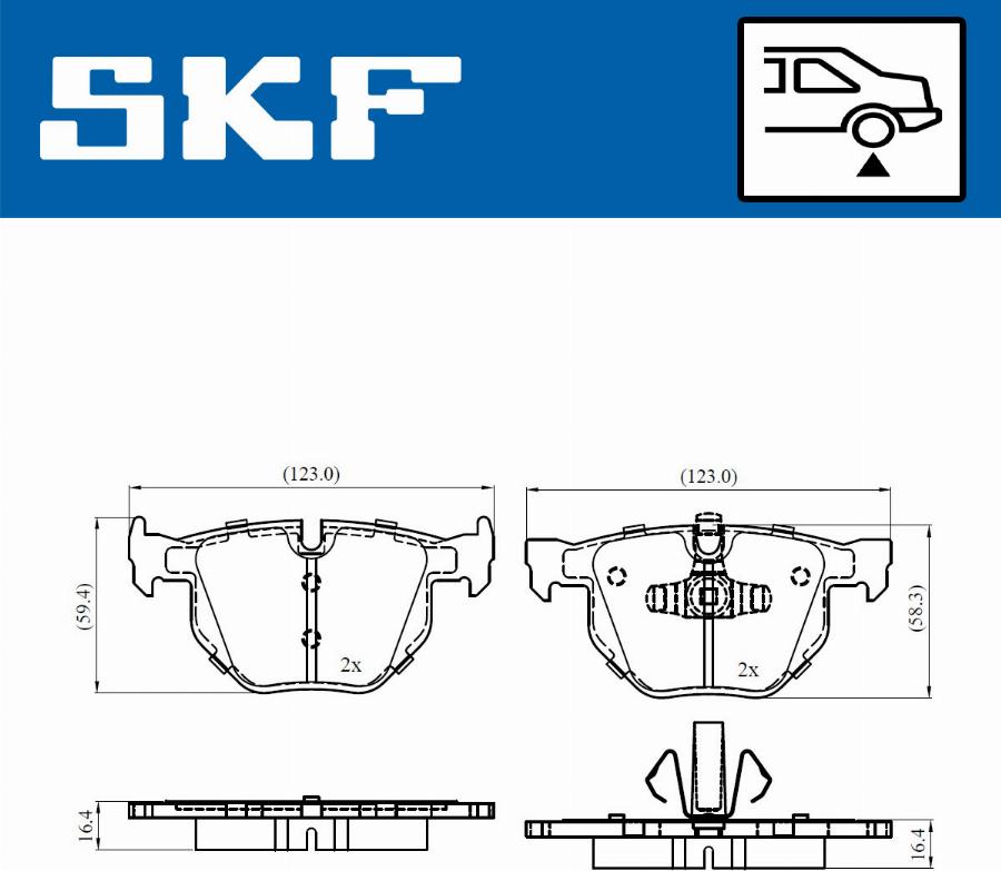 SKF VKBP 90372 - Bremžu uzliku kompl., Disku bremzes autodraugiem.lv