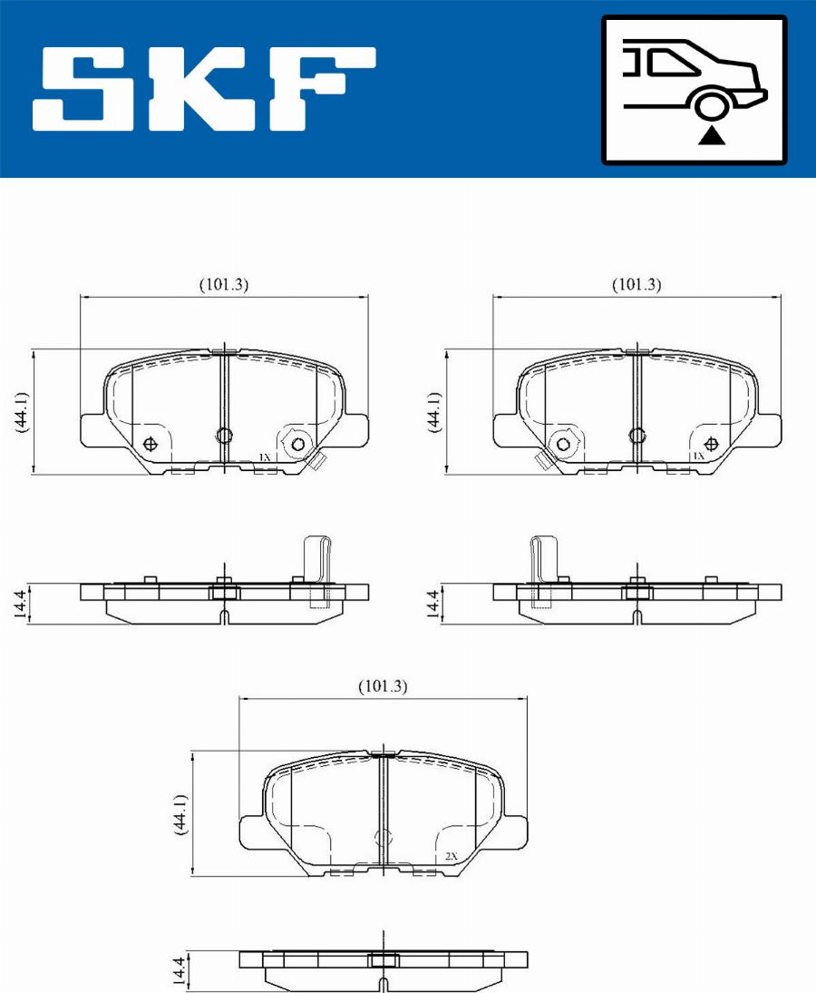 SKF VKBP 90253 A - Bremžu uzliku kompl., Disku bremzes autodraugiem.lv