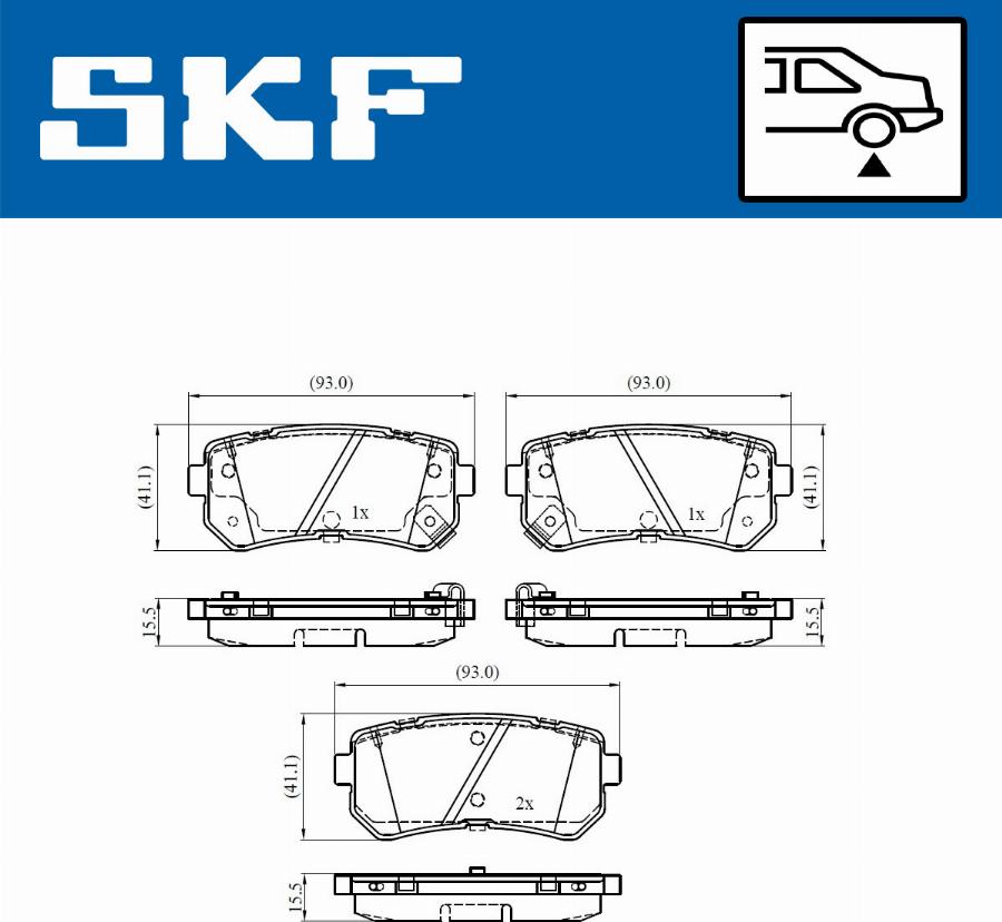 SKF VKBP 90265 A - Bremžu uzliku kompl., Disku bremzes autodraugiem.lv