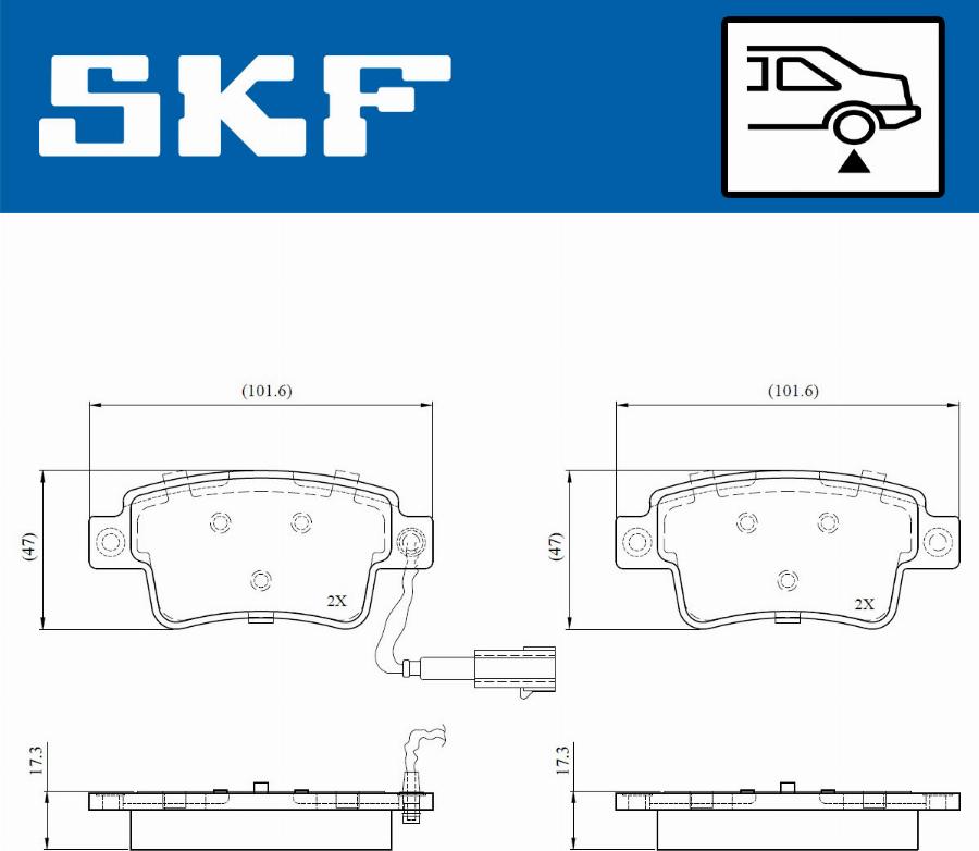 SKF VKBP 90787 E - Bremžu uzliku kompl., Disku bremzes autodraugiem.lv