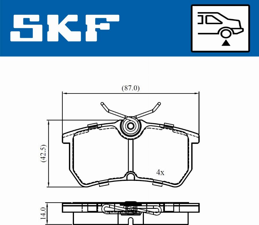 SKF VKBP 90730 - Bremžu uzliku kompl., Disku bremzes autodraugiem.lv