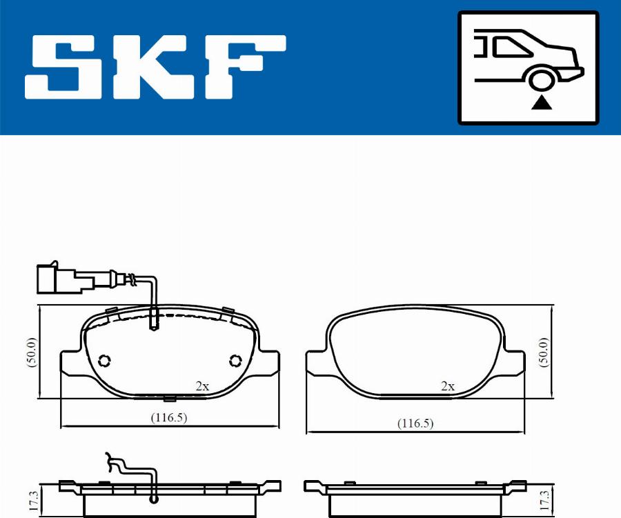 SKF VKBP 91046 E - Bremžu uzliku kompl., Disku bremzes autodraugiem.lv