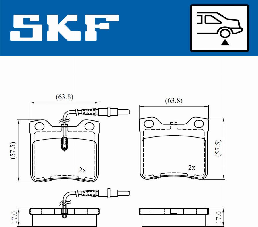 SKF VKBP 91059 E - Bremžu uzliku kompl., Disku bremzes autodraugiem.lv