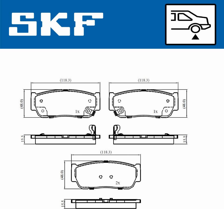 SKF VKBP 91082 A - Bremžu uzliku kompl., Disku bremzes autodraugiem.lv