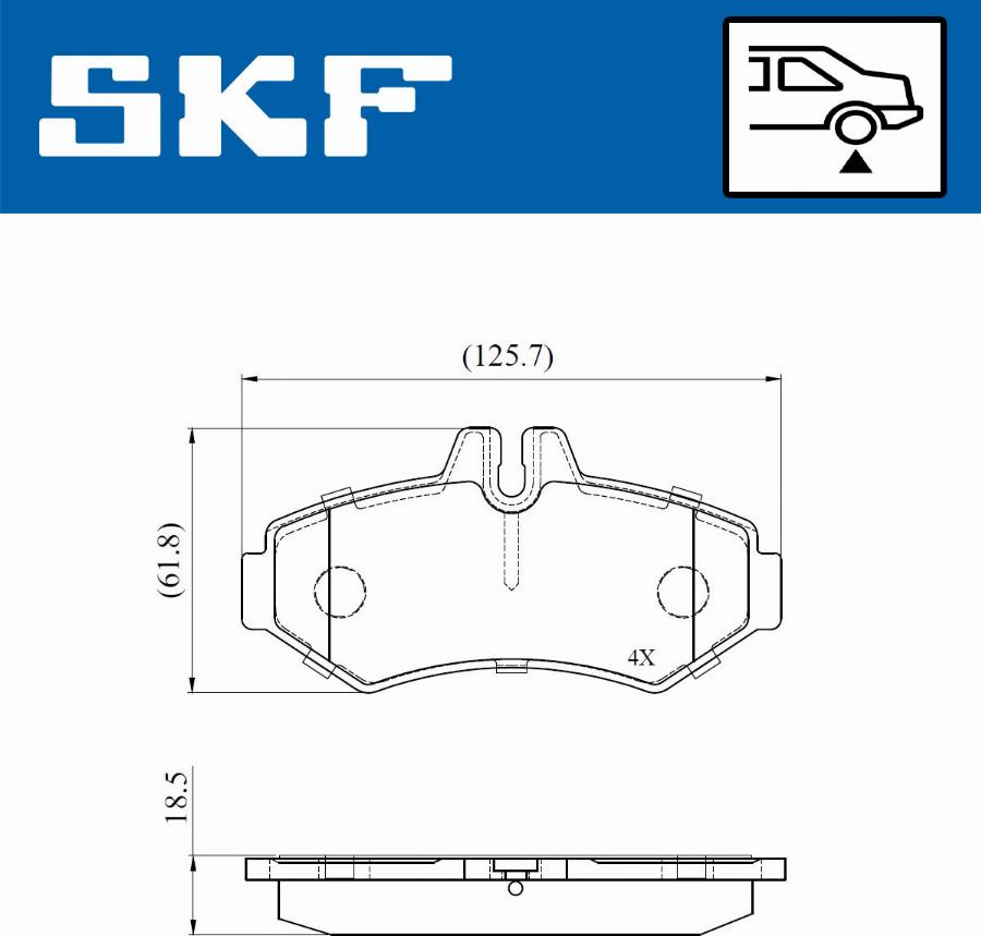 SKF VKBP 91027 - Bremžu uzliku kompl., Disku bremzes autodraugiem.lv