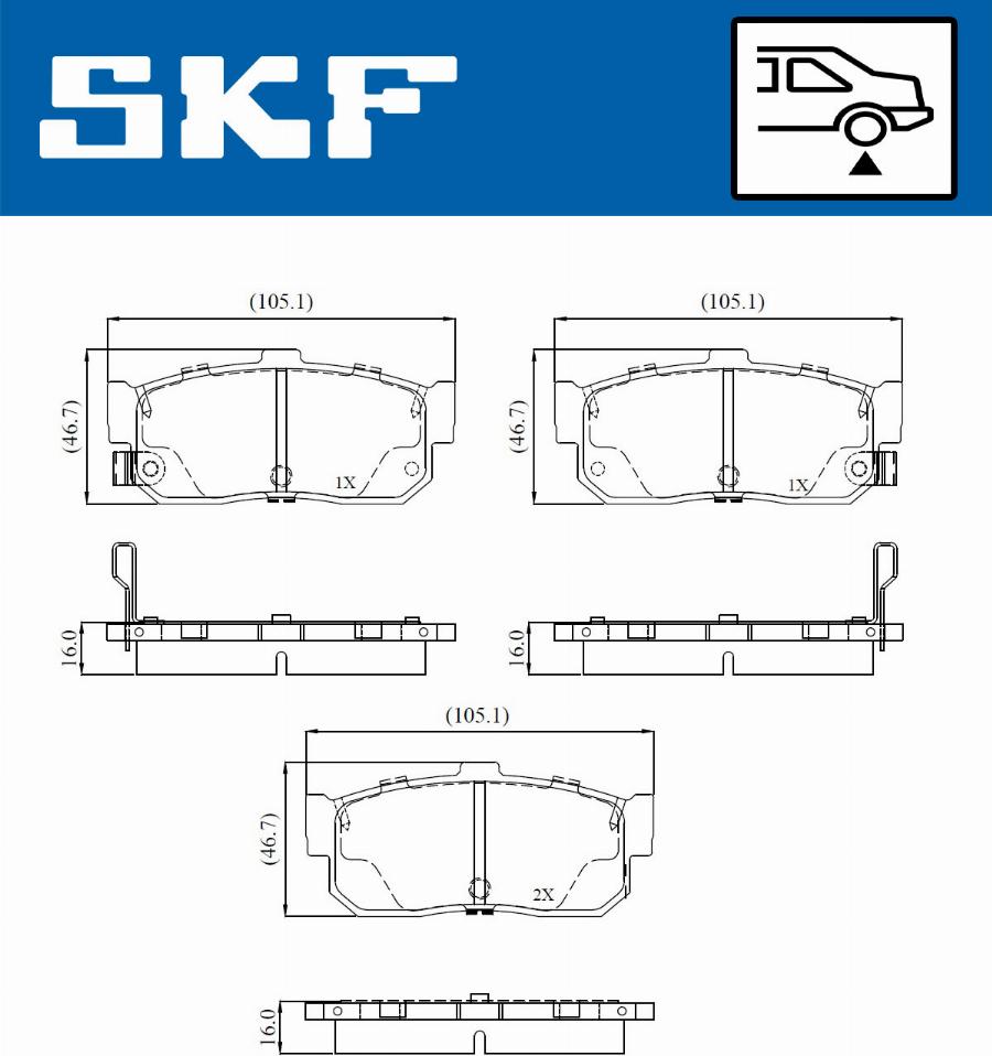 SKF VKBP 91145 A - Bremžu uzliku kompl., Disku bremzes autodraugiem.lv