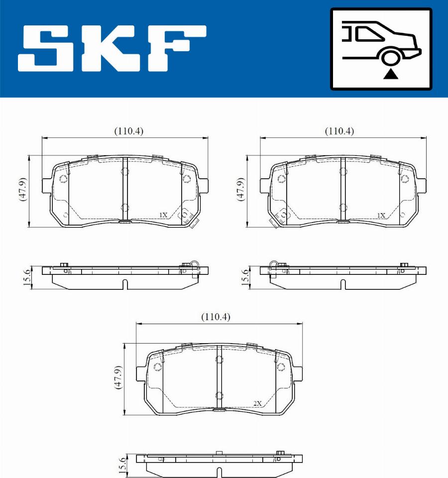 SKF VKBP 91103 A - Bremžu uzliku kompl., Disku bremzes autodraugiem.lv