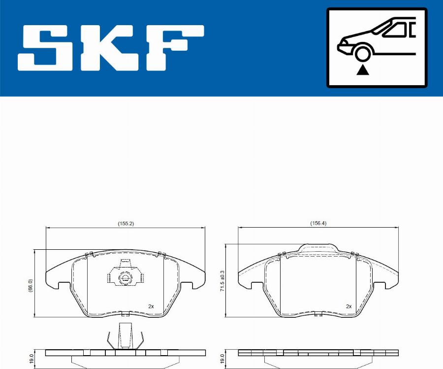 SKF VKBP 80948 - Bremžu uzliku kompl., Disku bremzes autodraugiem.lv