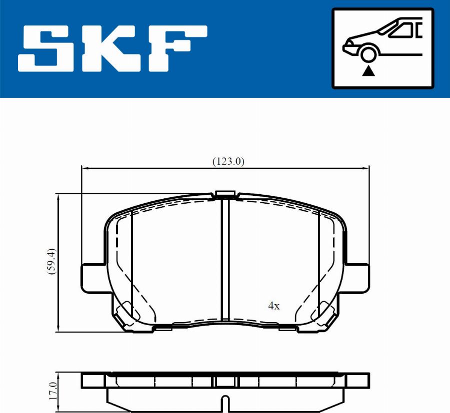 SKF VKBP 80943 - Bremžu uzliku kompl., Disku bremzes autodraugiem.lv
