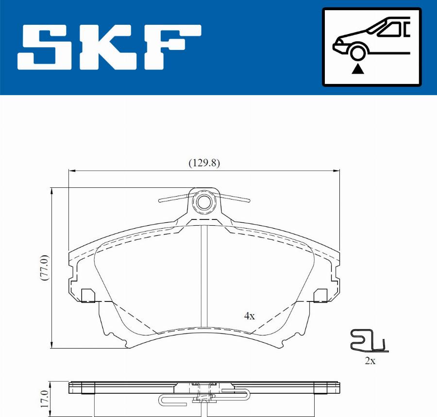 SKF VKBP 80900 A - Bremžu uzliku kompl., Disku bremzes autodraugiem.lv