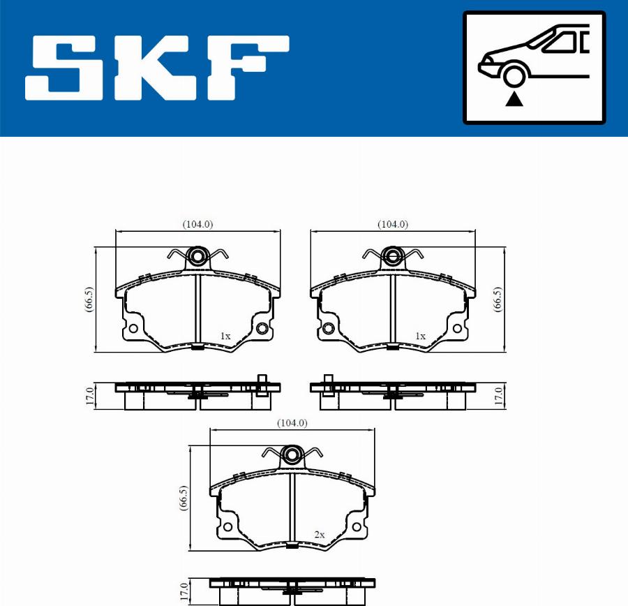 SKF VKBP 80911 A - Bremžu uzliku kompl., Disku bremzes autodraugiem.lv