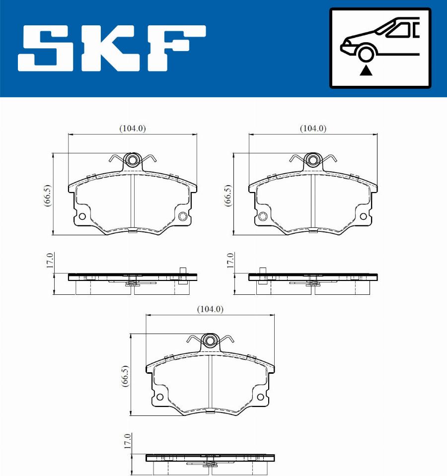 SKF VKBP 80913 A - Bremžu uzliku kompl., Disku bremzes autodraugiem.lv