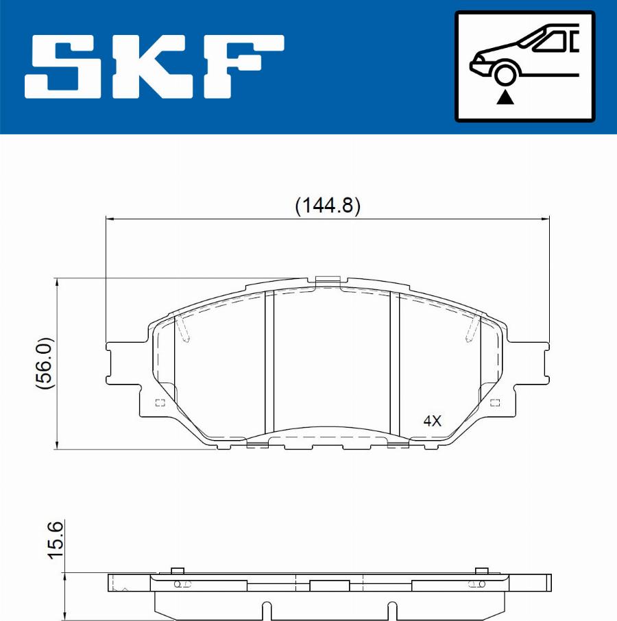 SKF VKBP 80976 - Bremžu uzliku kompl., Disku bremzes autodraugiem.lv