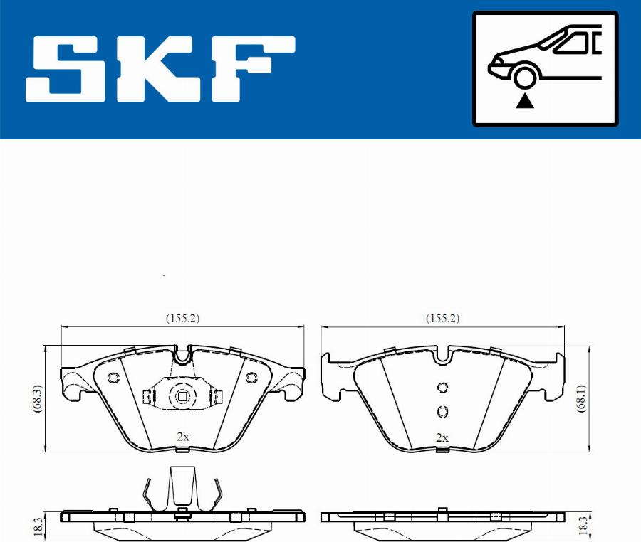 SKF VKBP 80444 - Bremžu uzliku kompl., Disku bremzes autodraugiem.lv