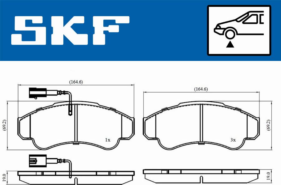 SKF VKBP 80441 E - Bremžu uzliku kompl., Disku bremzes autodraugiem.lv