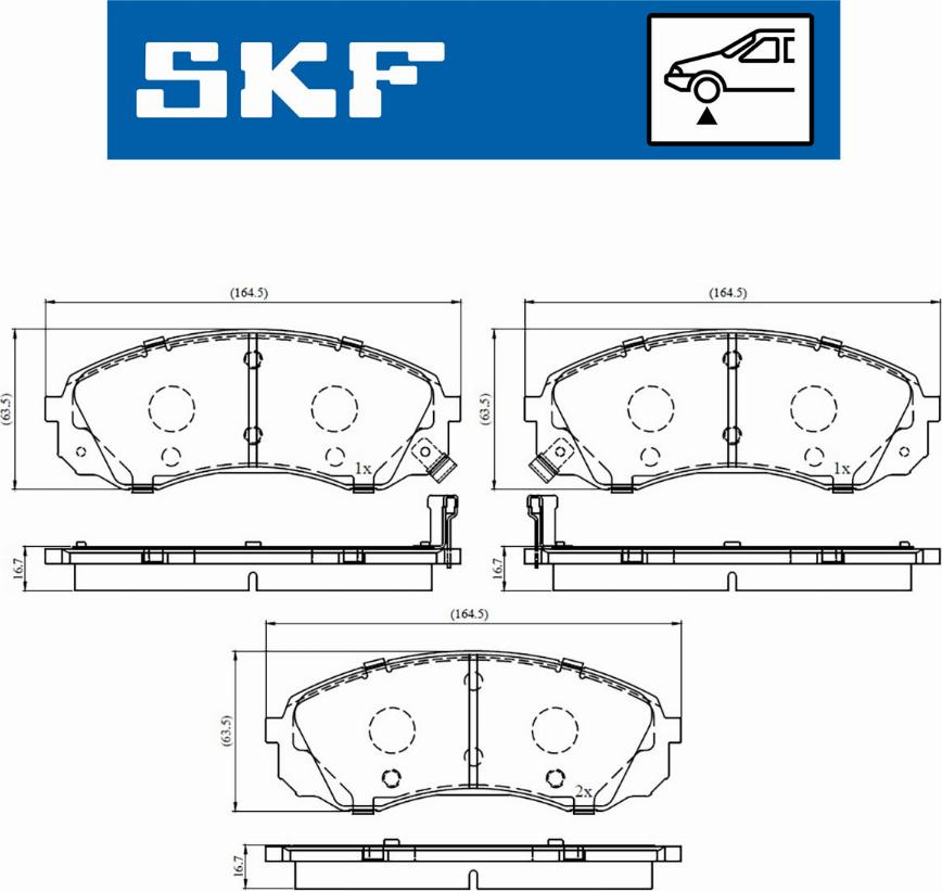 SKF VKBP 80454 A - Bremžu uzliku kompl., Disku bremzes autodraugiem.lv