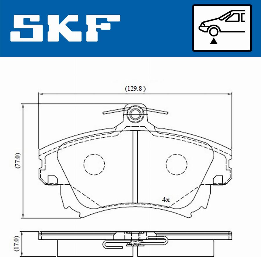 SKF VKBP 80404 A - Bremžu uzliku kompl., Disku bremzes autodraugiem.lv