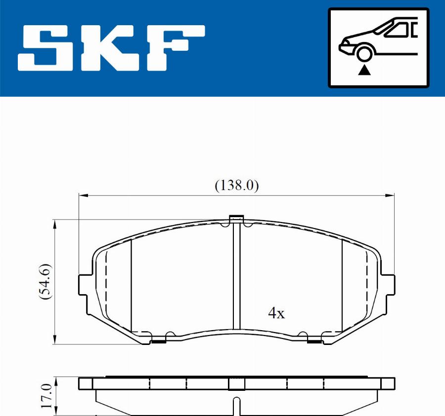 SKF VKBP 80417 A - Bremžu uzliku kompl., Disku bremzes autodraugiem.lv