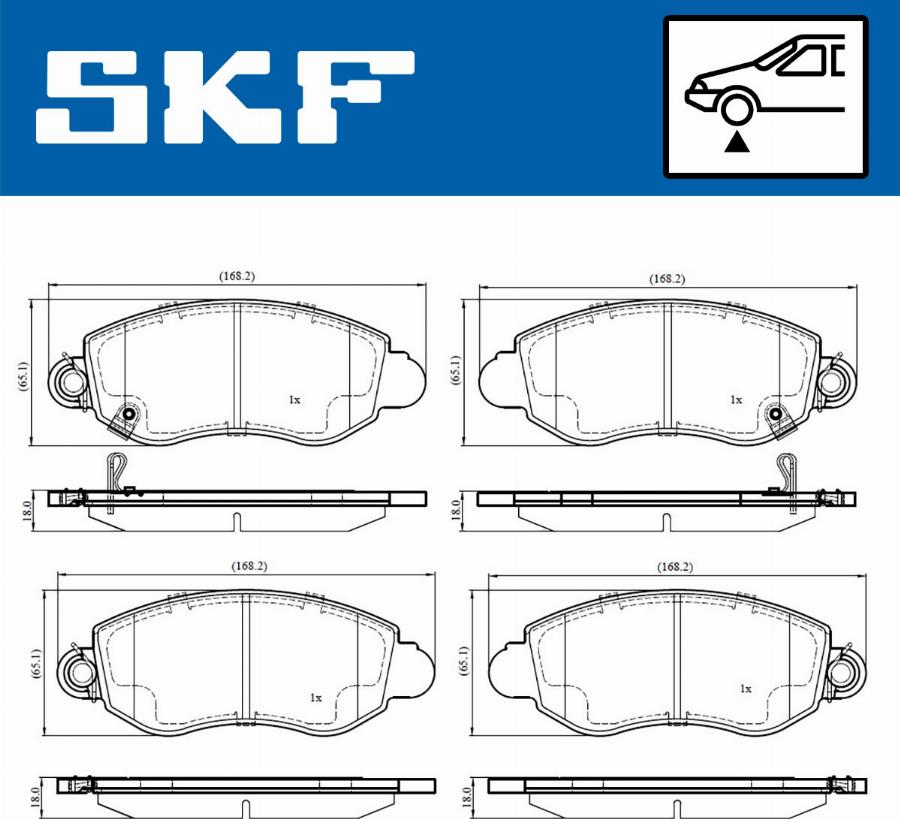 SKF VKBP 80489 A - Bremžu uzliku kompl., Disku bremzes autodraugiem.lv