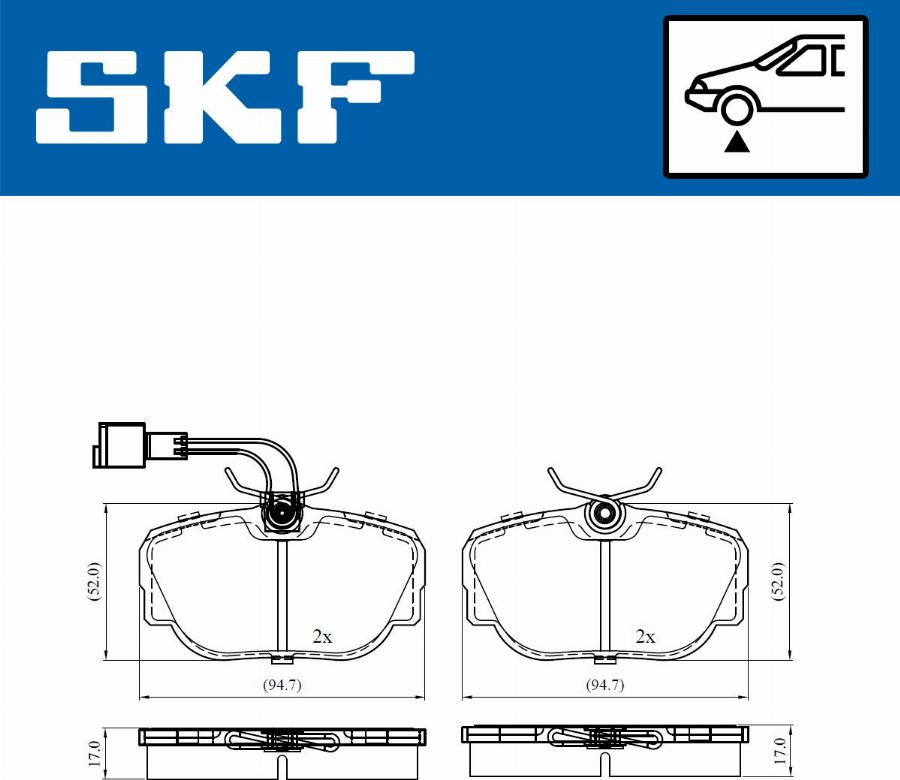 SKF VKBP 80480 E - Bremžu uzliku kompl., Disku bremzes autodraugiem.lv