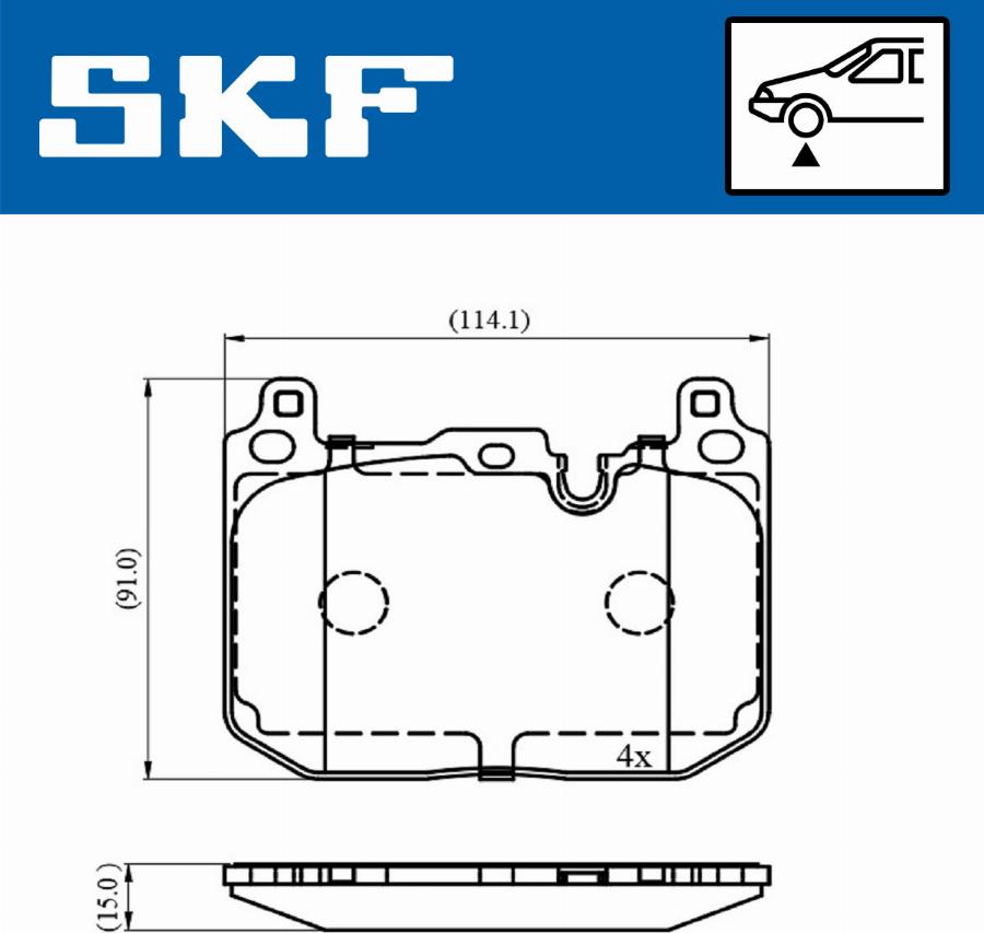 SKF VKBP 80481 - Bremžu uzliku kompl., Disku bremzes autodraugiem.lv