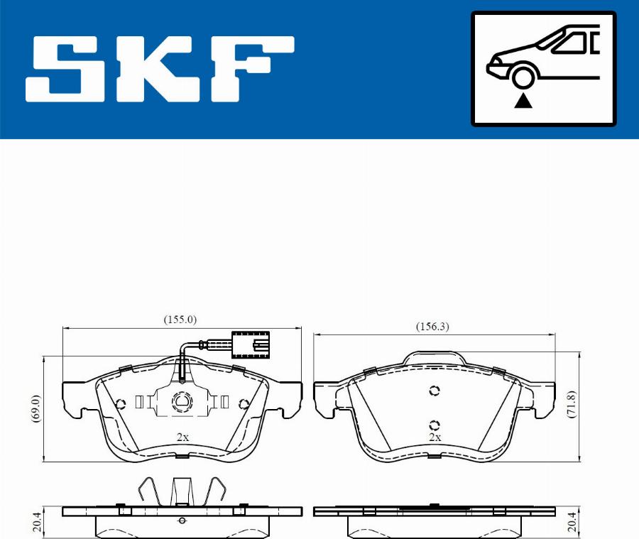 SKF VKBP 80432 E - Bremžu uzliku kompl., Disku bremzes autodraugiem.lv