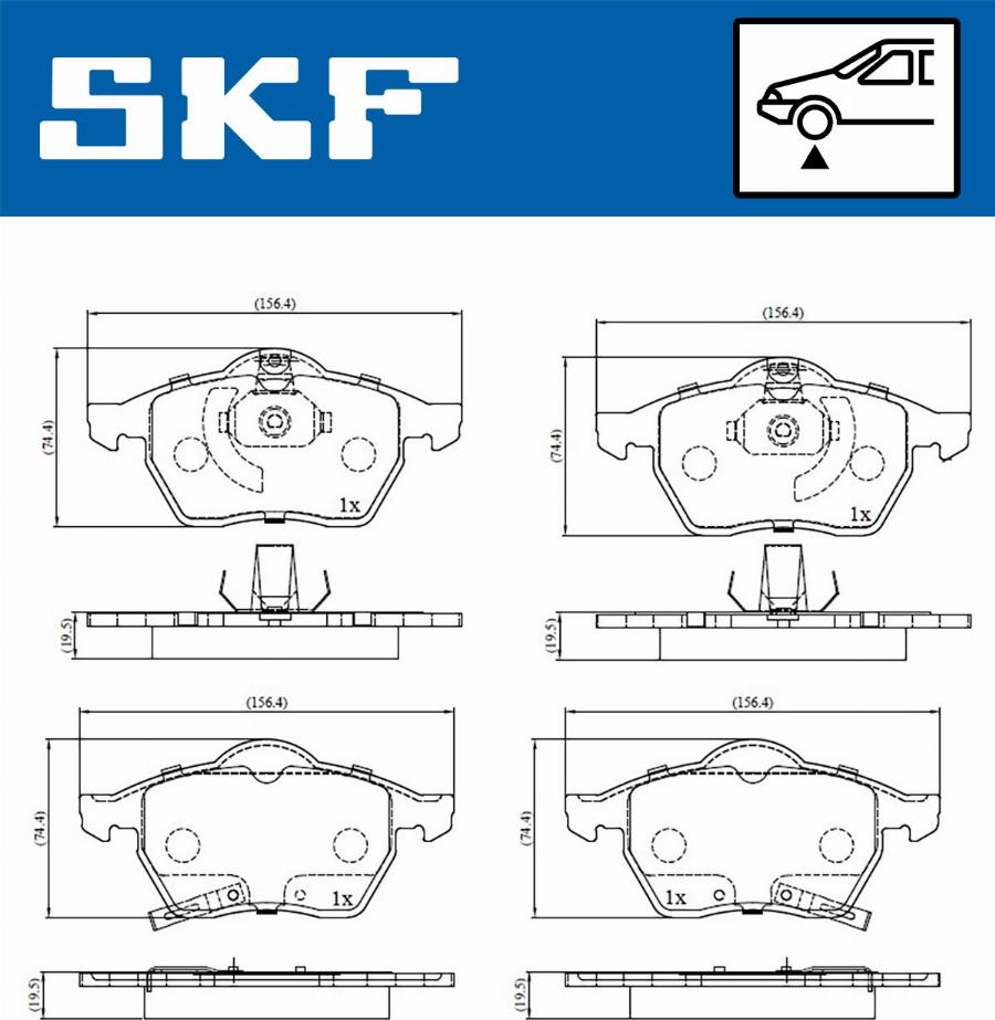 SKF VKBP 80424 A - Bremžu uzliku kompl., Disku bremzes autodraugiem.lv