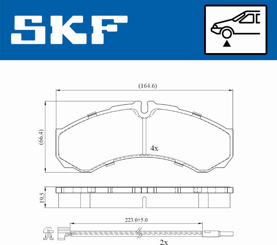 SKF VKBP 80422 E - Bremžu uzliku kompl., Disku bremzes autodraugiem.lv