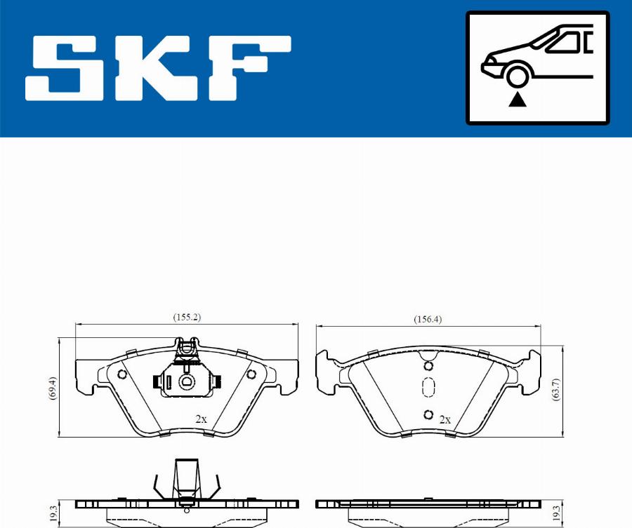 SKF VKBP 80474 - Bremžu uzliku kompl., Disku bremzes autodraugiem.lv