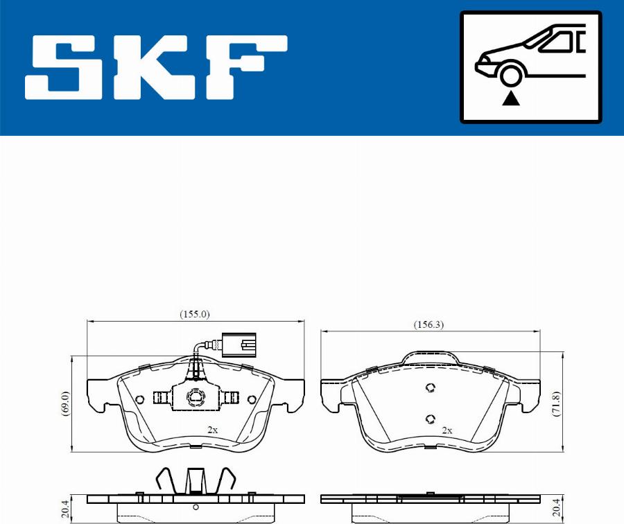 SKF VKBP 80476 E - Bremžu uzliku kompl., Disku bremzes autodraugiem.lv