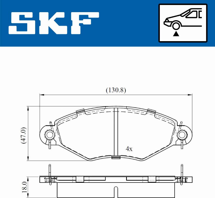 SKF VKBP 80470 - Bremžu uzliku kompl., Disku bremzes autodraugiem.lv