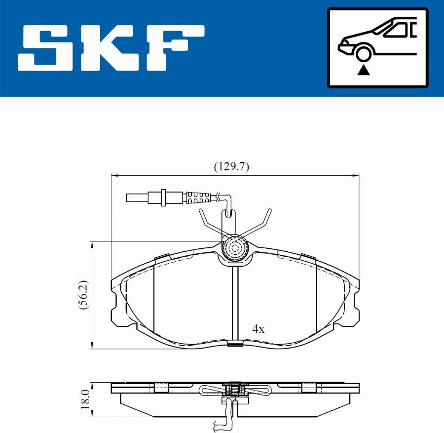 SKF VKBP 80477 E - Bremžu uzliku kompl., Disku bremzes autodraugiem.lv