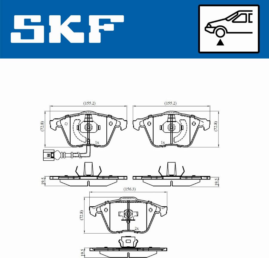 SKF VKBP 80594 E - Bremžu uzliku kompl., Disku bremzes autodraugiem.lv